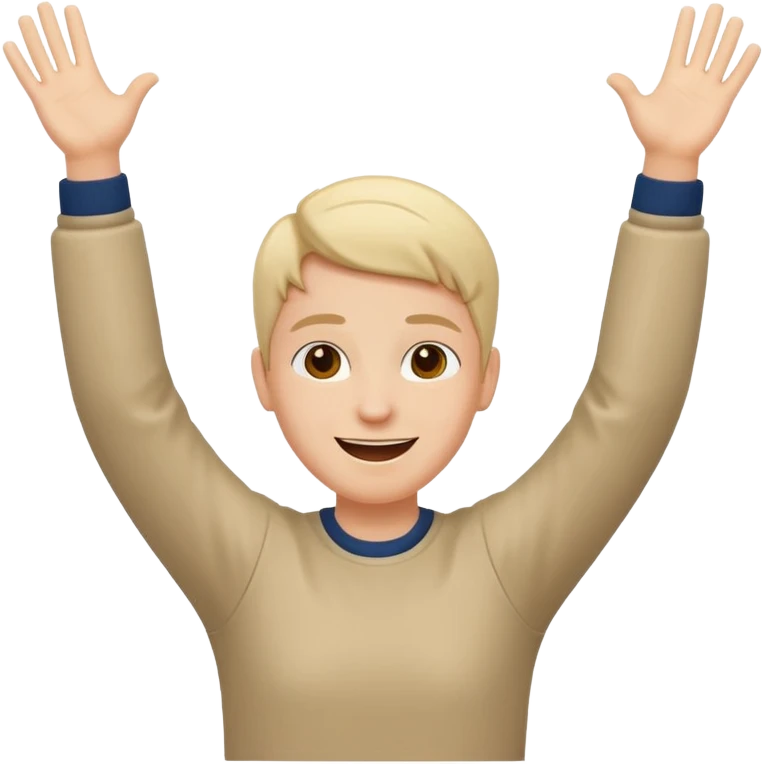 person raising both arms spread apart emoji