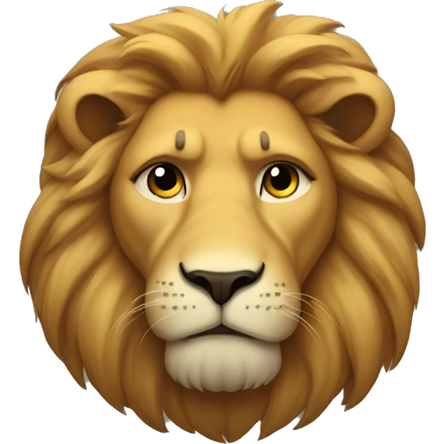 Sad lion emoji