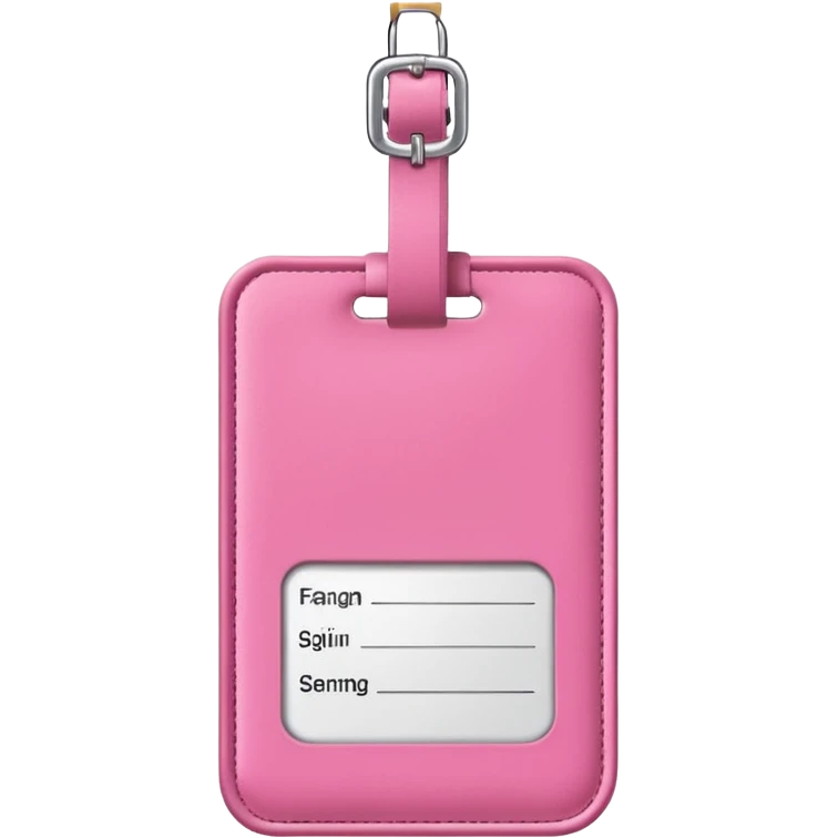 pink luggage tag emoji