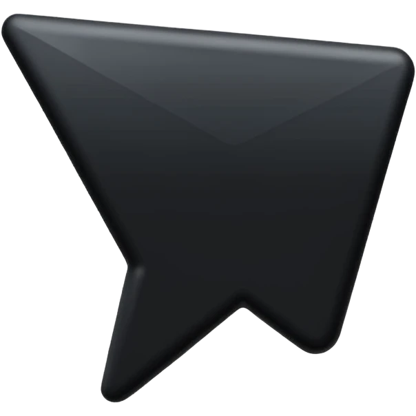 Simple Black cursor emoji