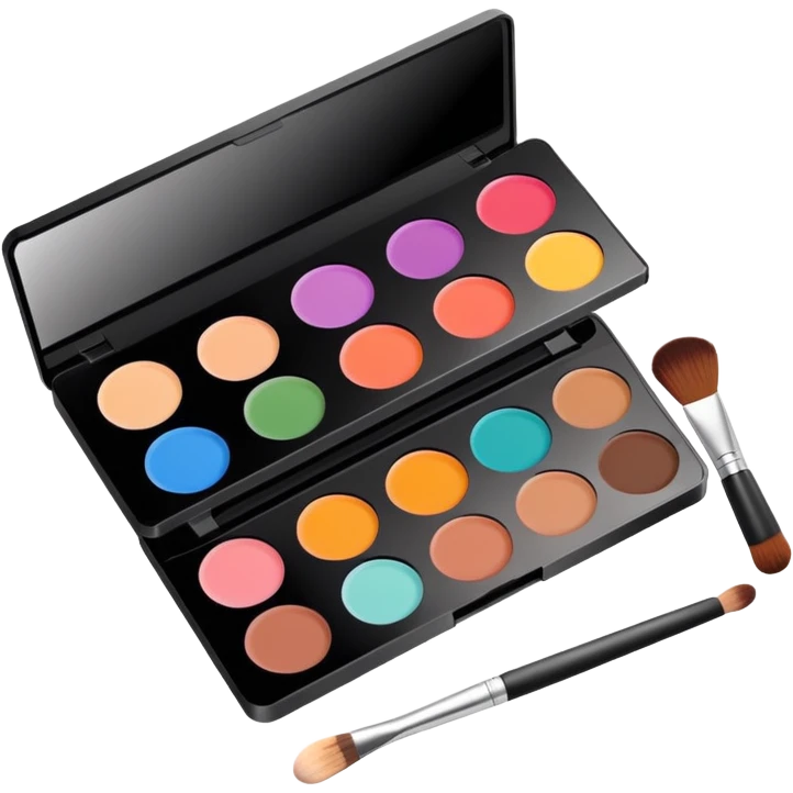 makeup palette with a usage progress bar emoji