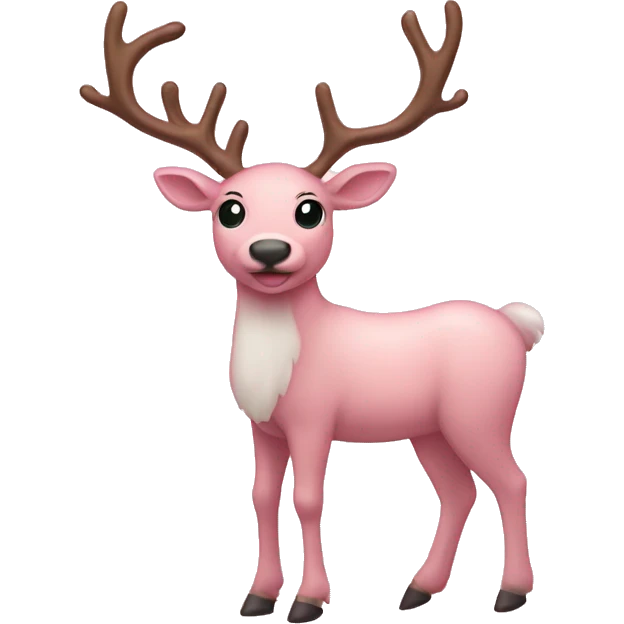 Light pink reindeer  emoji