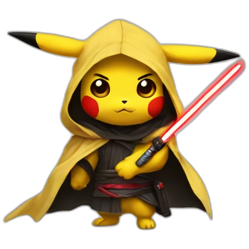 Pikachu as a Sith emoji