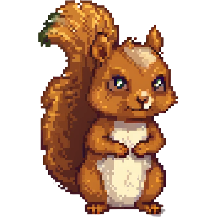 squirrel thinking, one eyebrow up, pensive look emoji