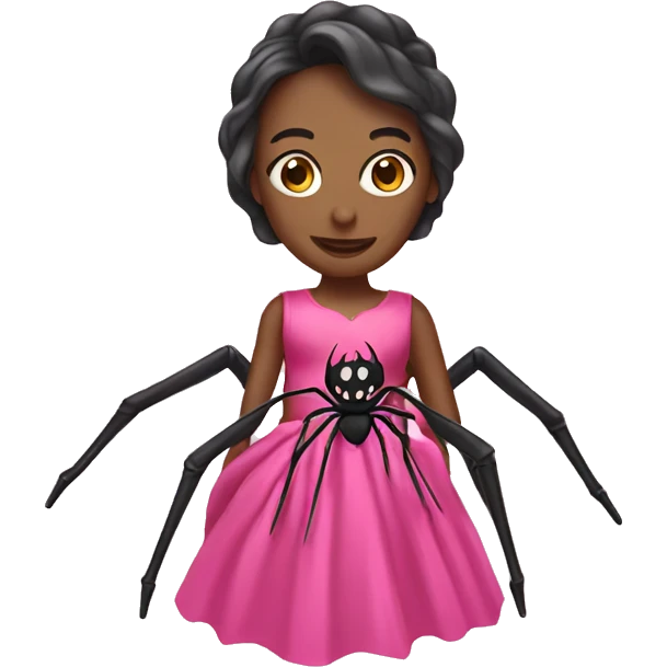 spider with a pink dress emoji