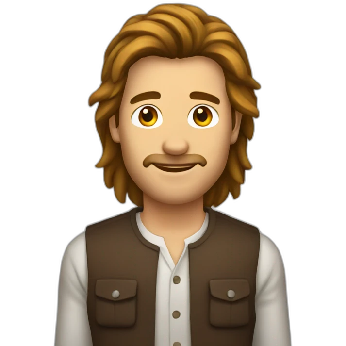 Brown Mullet emoji