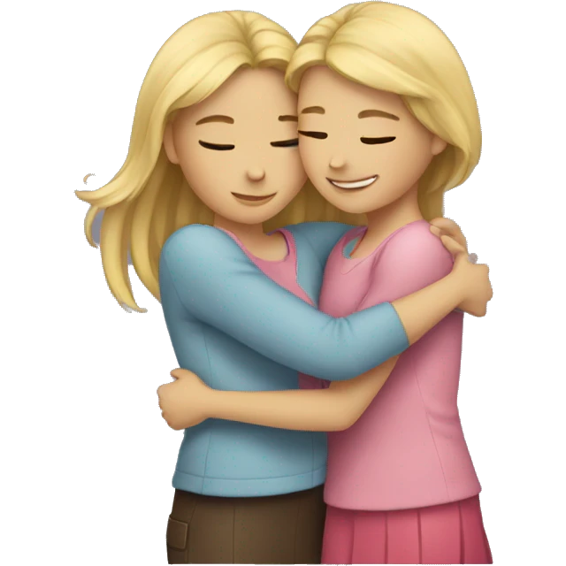 girl best friends hugging  emoji
