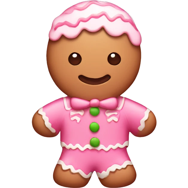 Cute pink gingerbread ￼ emoji