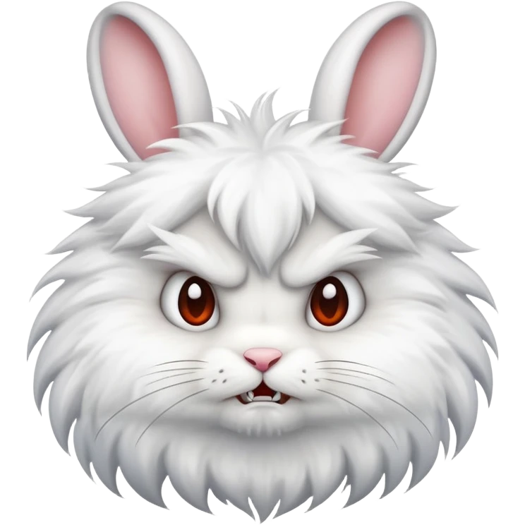 Angry cute rabbit emoji