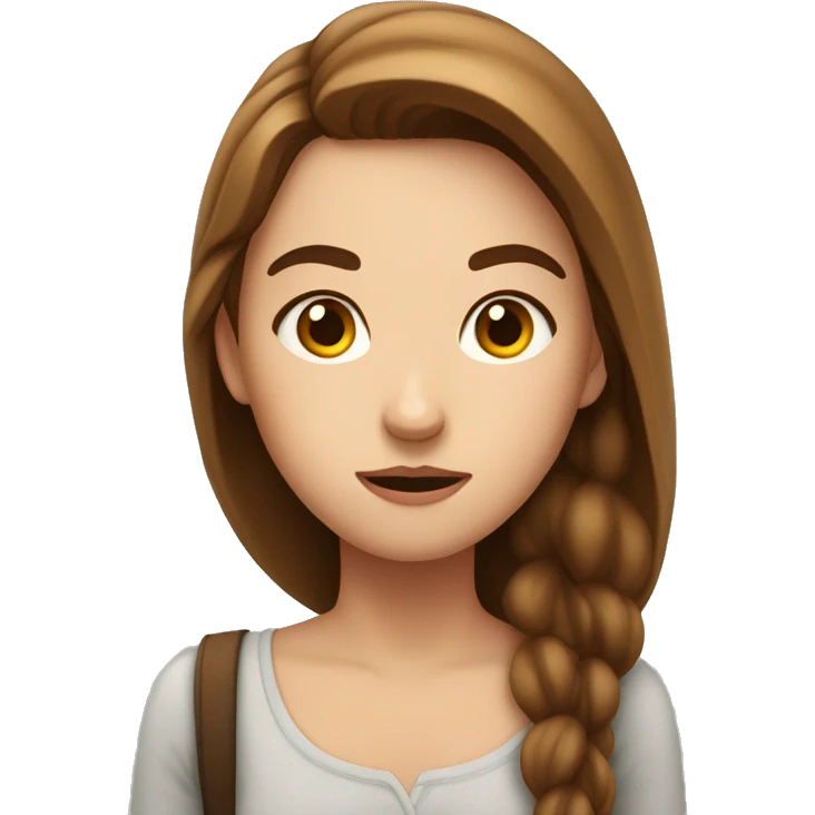 Shrugging emoji but a white girl with brown hair emoji