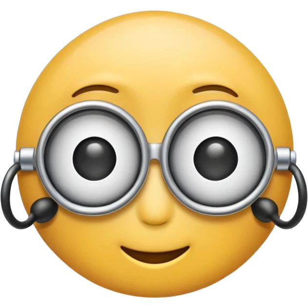 Front view monocle emoji, fully visible and centered.
Apple iOS emoji–style with smooth, rounded, slightly inflated shapes.
Soft 3D emoji look with gentle depth and polished finish.
Lens is solid white, flat, no transparency or gradient.
Clean isolated object, no background, PNG cut-out style. emoji