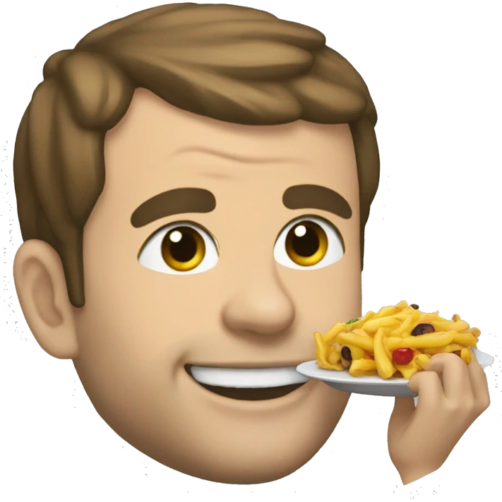 Macron qui mange des pattes  emoji