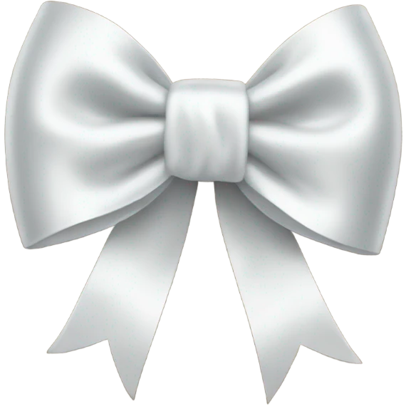 white satin bow emoji