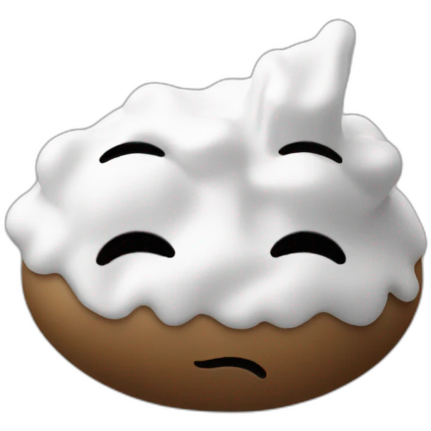 snorting white sugar with nose emoji