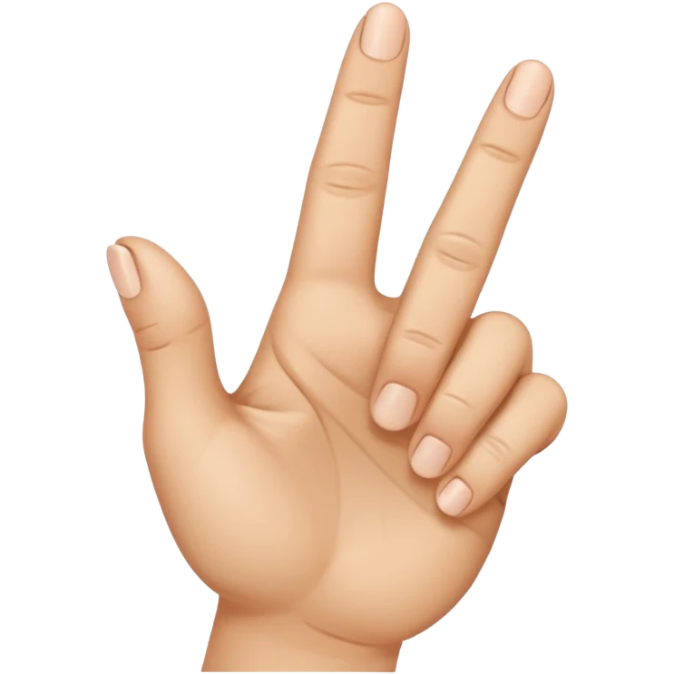 Open hand with middle finger bent downward emoji emoji