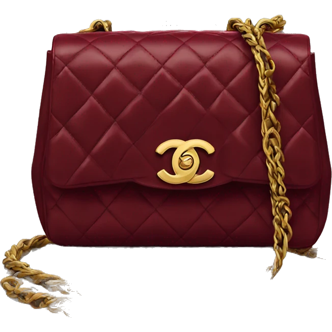 Chanel Dark red bag emoji