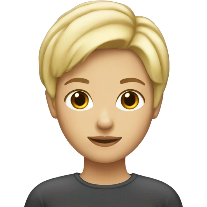 Blonde Girl with short hair  emoji