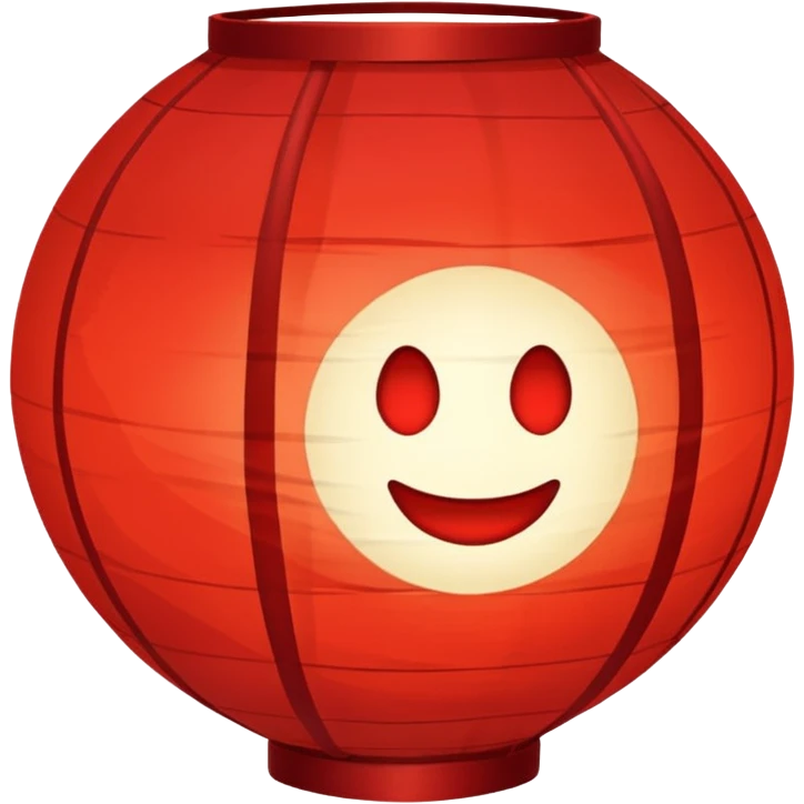 Paper Lantern + red glow emoji