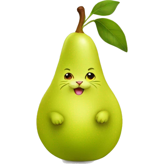 pear cat emoji