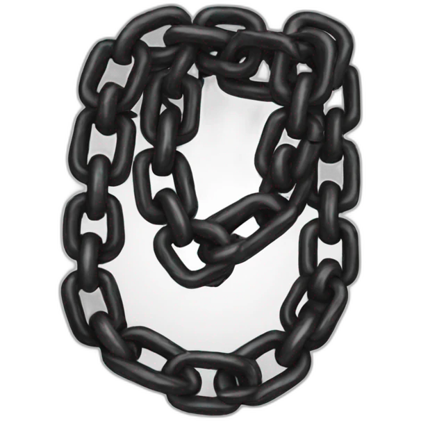 Black słabe chains emoji