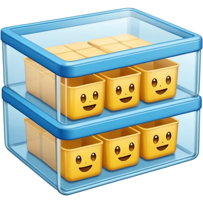 Clear box organizer emoji