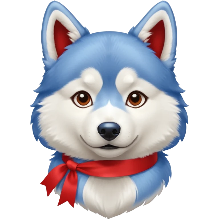 husky with head ribbon and shirt emoji