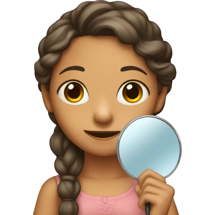 Girl with an hand-mirror emoji