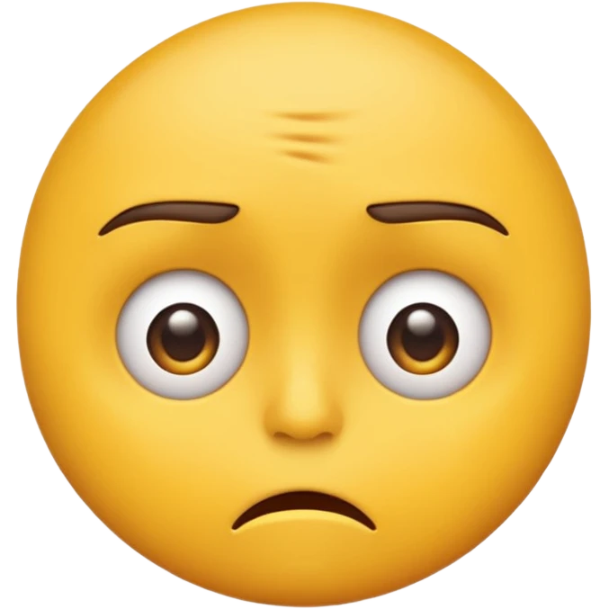 A realistic worried emoji emoji