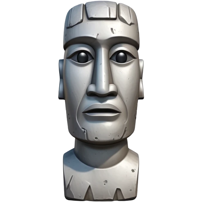 silver eastern island statue emoji