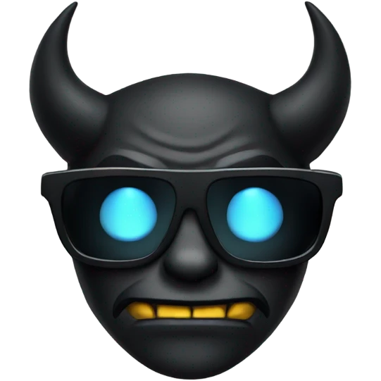 Black demon with sunglasses  emoji