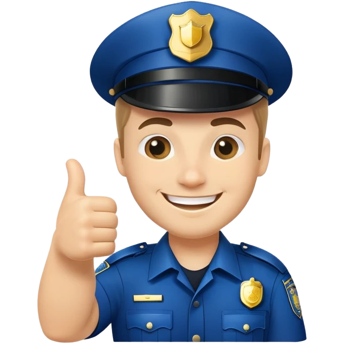 police officer thumbs up emoji