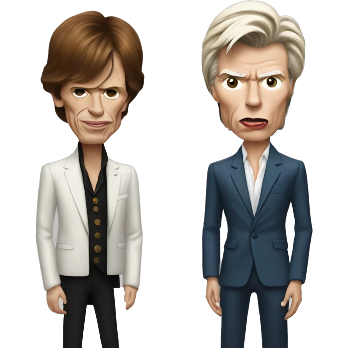 mick jagger and bowie emoji
