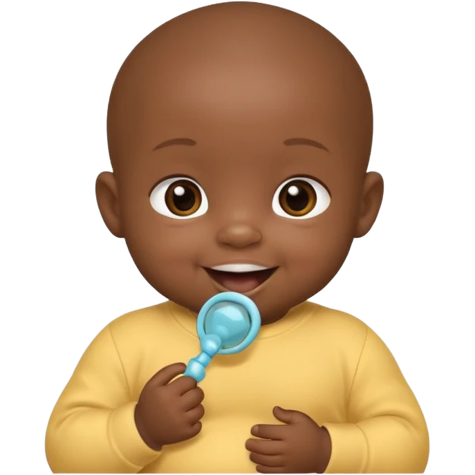 Black baby using pacifier  emoji