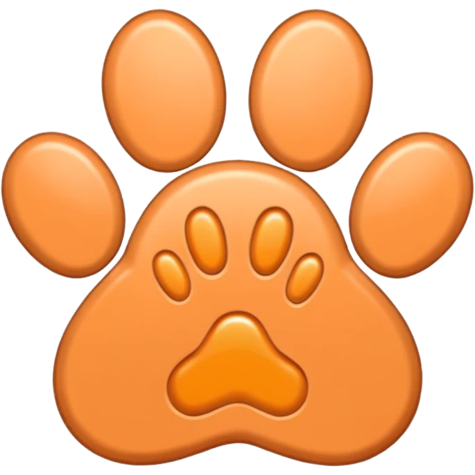 a very light pale pastel orange #FFDBBB pawprint emoji