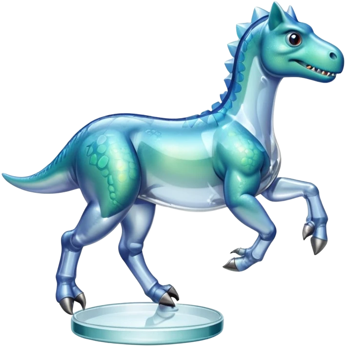 Dinosaur with glass riding horse emoji