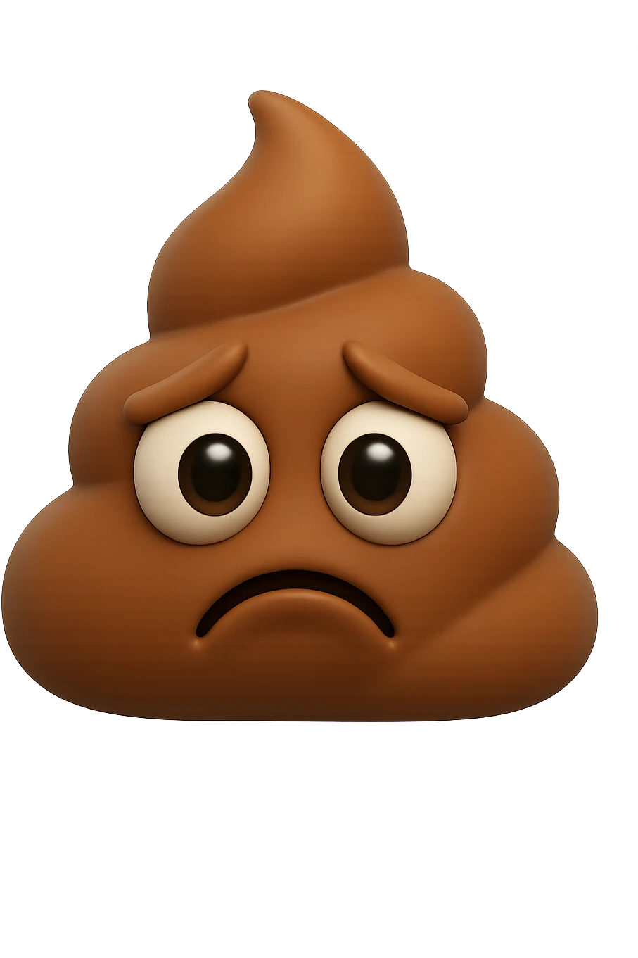 emoji 3d stile iphone con cacca triste e occhi 3d emoji