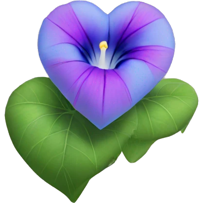 morning glory heart emoji
