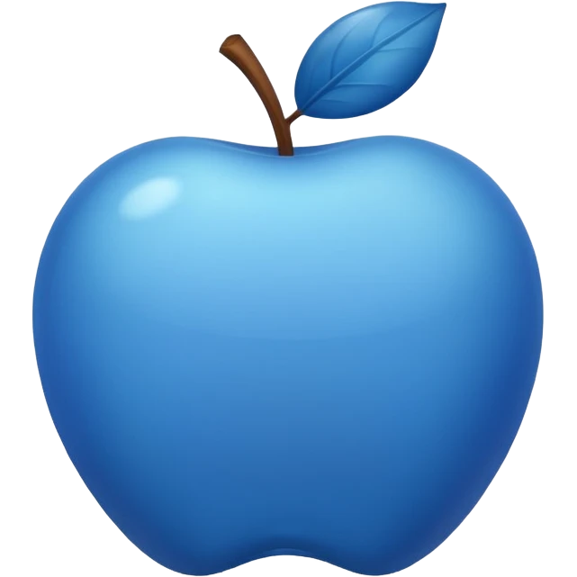 blue apple emoji