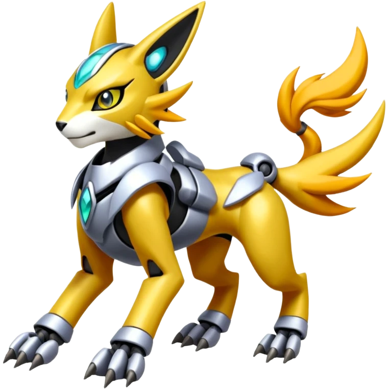 Meloetta-Renamon-Wargreymon-Protogen-Pokémon-Digimon-Fakémon-fusion-hybrid-creature emoji