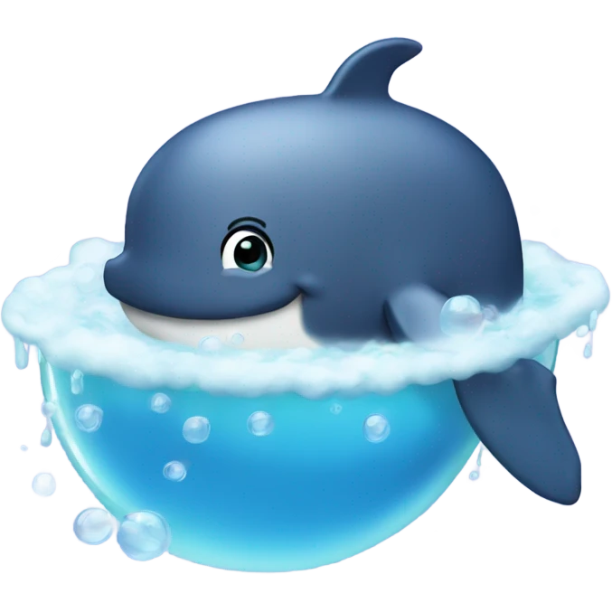Whale bubble bath emoji