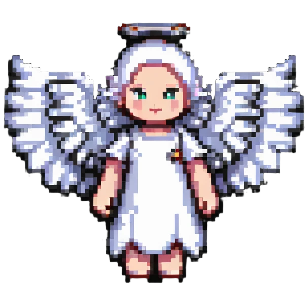Angel with small wings emoji