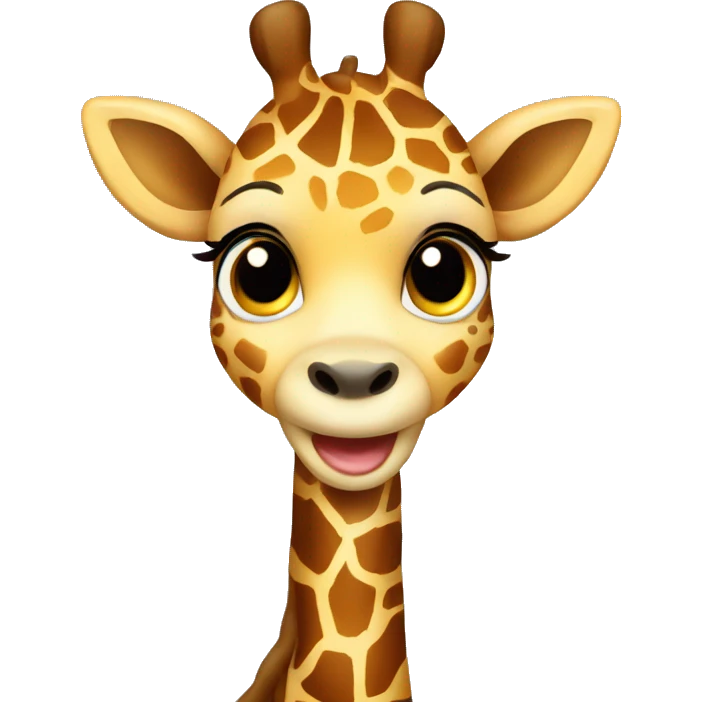 cute little baby giraffe emoji
