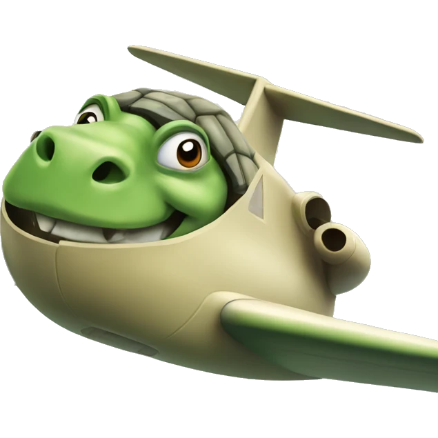 turtle on a plane emoji