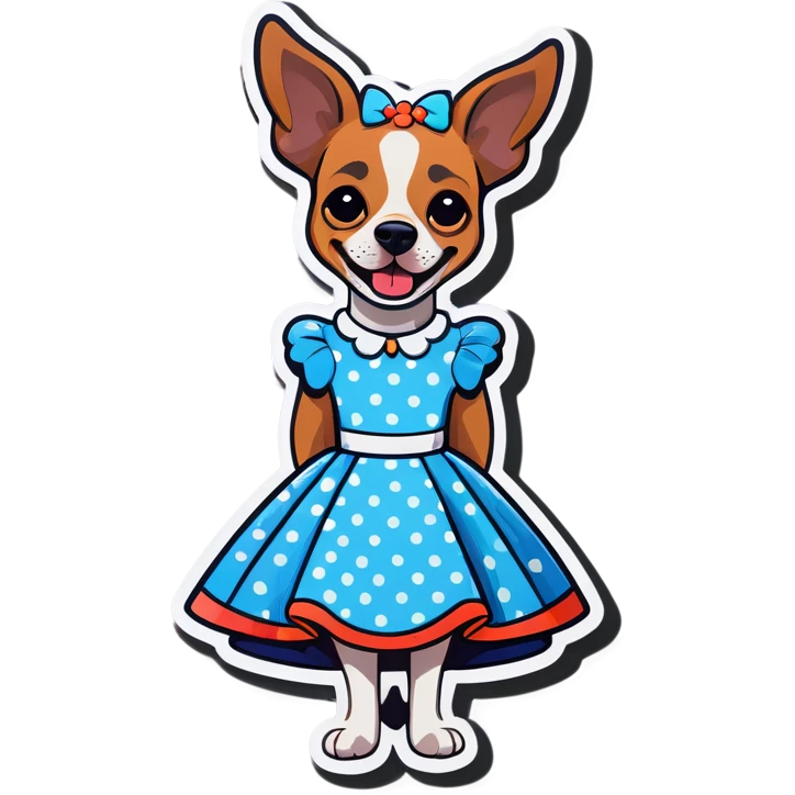 Dog wearing a dress  emoji