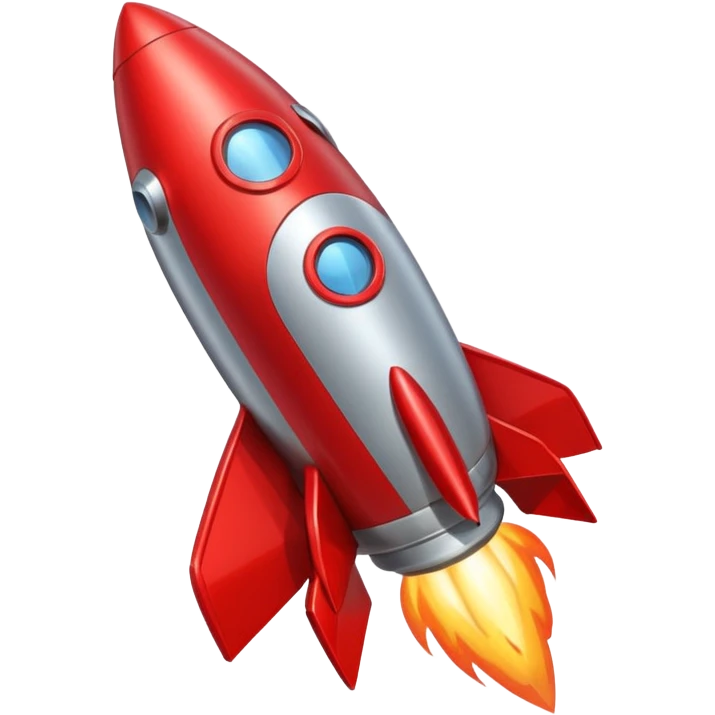 rocketred rocket emoji