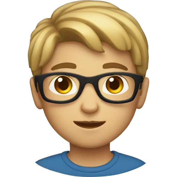 Boy with lens emoji