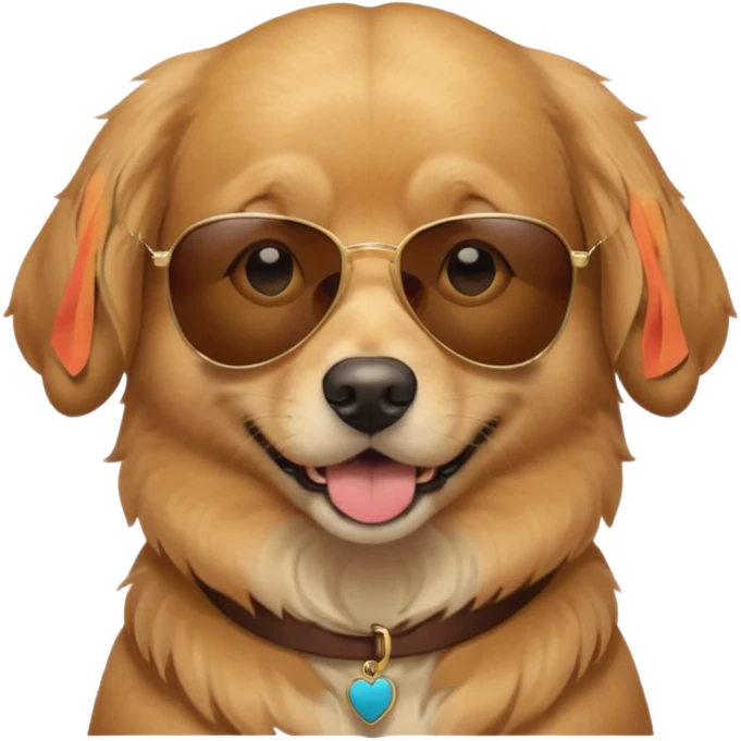 Dog wearing sunglasses emoji