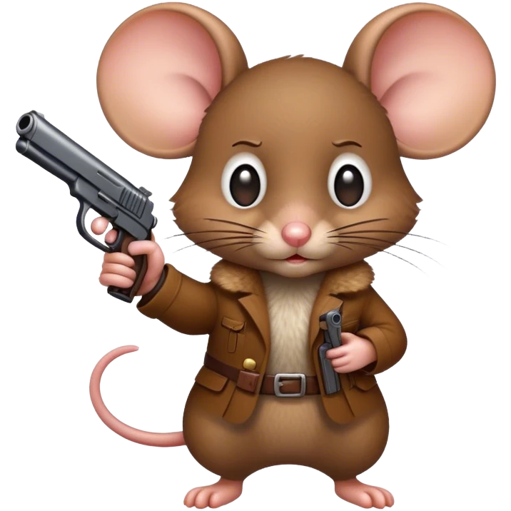 Mouse with gun emoji