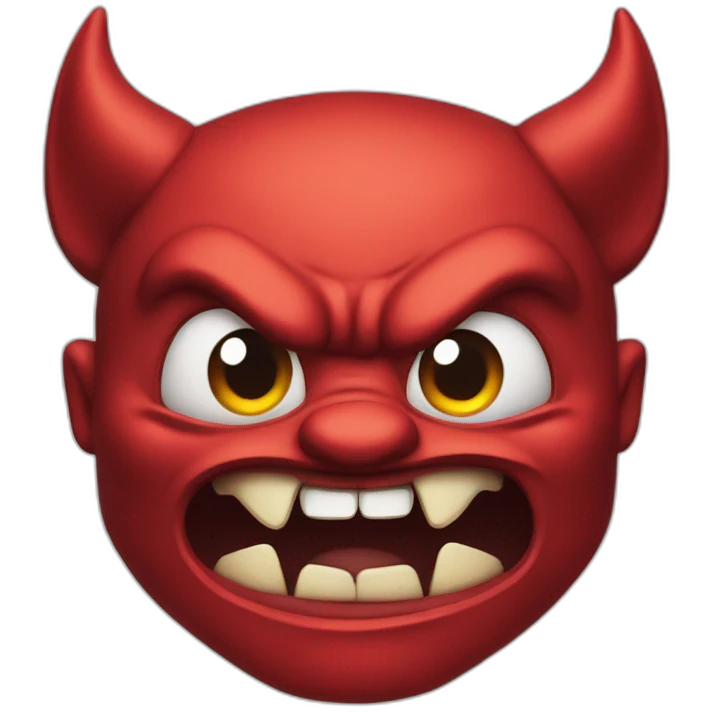 a mean devil emoji