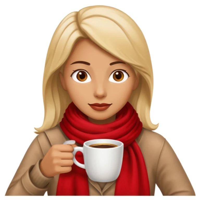 woman drinking coffee in a cafe emoji
